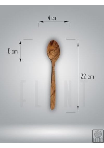 El Yapımı Zeytin Ağacı Tahta Kaşık 22 Cm Doğal Ahşap Mutfak Kaşığı Dayanıklı Servis Ve Yemek Kaşığı