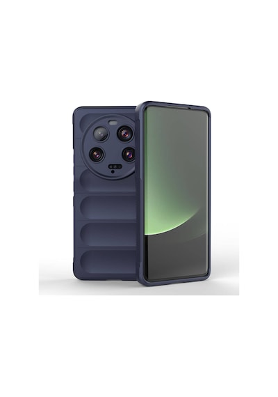 Xiaomi Mi 13 Ultra Kılıf Kamera Korumalı Esnek Silikon Parmak Şeritli Pazarplus Lacivert