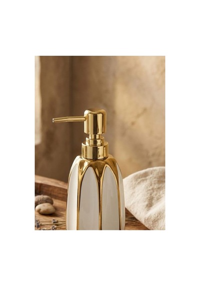 Porselen Sıvı Sabunluk - Lüks Banyo Ve Mutfak Sabunluk - 350 Ml Beyaz - 887961818 Beyaz