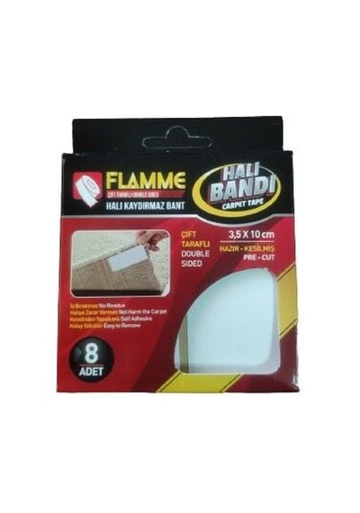 Flamme Halı Kaydırmaz Pedler 8 Adet Renkli