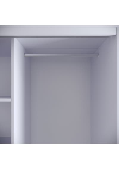 Pasific Home Martin 2 Kapaklı Sürgülü Gardırop Elbise Dolabı Parlak Beyaz 190 CM