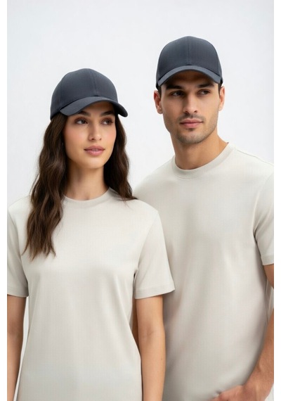 Mollycrush Luxury Unisex Gri Pamuklu Beyzbol Şapkası Premium Casual Outdoor Model Gri