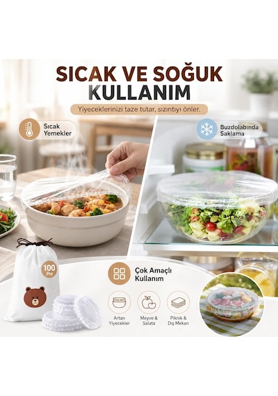 Lastikli Gıda Bonesi 100 Adet - Tek Kullanımlık Şeffaf Streç Bone - Tabak Tencere Kase Meyve Sebze Kapatma Örtüsü - Pratik Mutfak Saklama Koruyucu - Buzdolabı İçin Hijyenik - 20 X 20 Cm Beyaz - Çok Renkli Lastikli Gıda Bonesi 100 Adet - Tek Kullanımlık Şeffaf Streç Bone - Tabak Tencere Kase Meyve Sebze Kapatma Örtüsü - Pratik Mutfak Saklama Koruyucu - Buzdolabı İçin Hijyenik - 20 X 20 Cm Beyaz - Çok Renkli