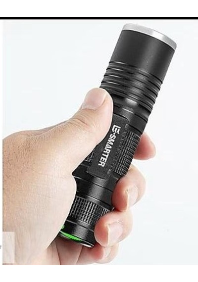 E-smarter Xml-t6 El Feneri 5000mah Bataryalı Gri - Siyah