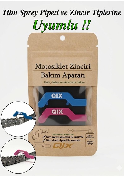 Motosiklet Zinciri Temizleme Ve Yağlama Aparatı "pembe-mavi" - Kısa Saplı Model