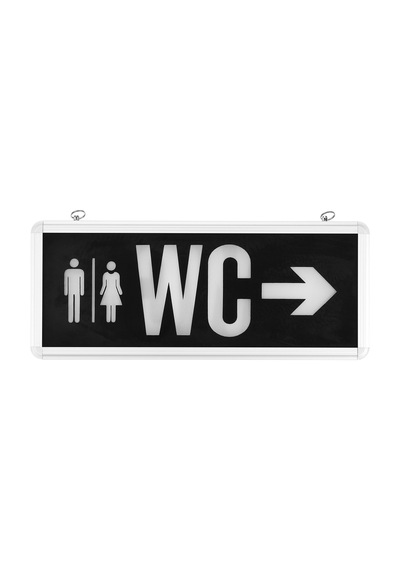 3 Watt Led'li Wc Tuvalet Levhası, Wc Yol Gösterici, Kesintide 2 Saat Şarjlı Sağ - Sol Çift Yönlü