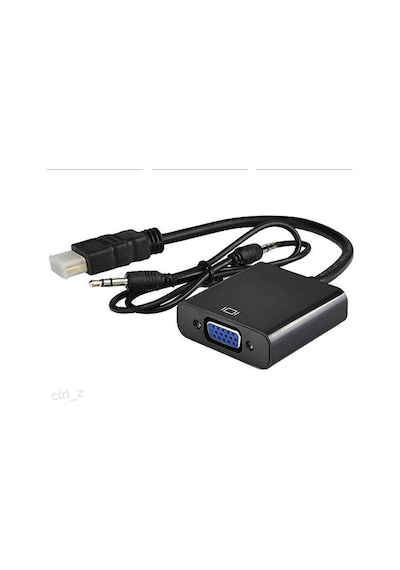 Hdmi Vga Çevirici Dönüştürücü Kablosu Sesli Aparat Hd Uydu Monit