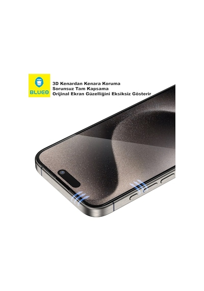 İphone 17 Pro Max Uyumlu Ar 3d Curved Yansıma Önleyici Kavisli Tam Kaplayan Ekran Koruyucu