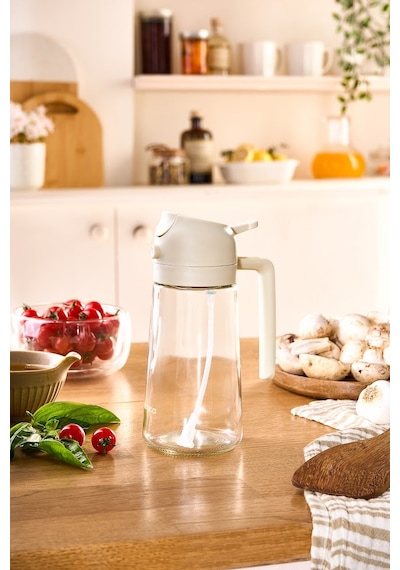 Karaca Flowy Airfry Cam Sprey Yağdanlık 450 Ml Şeffaf