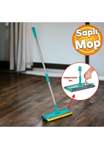 Yüzey Yer Temizleme Emici 360 Derece Dönen Saplı Değiştirilebilir Mikrofiber Uzayabilen Yengeç Mop