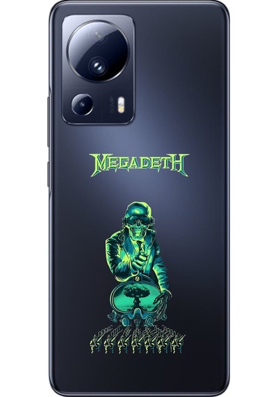 Xiaomi Mi 13 Lite Uyumlu Şeffaf Kılıf Mega Death Tasarımlı