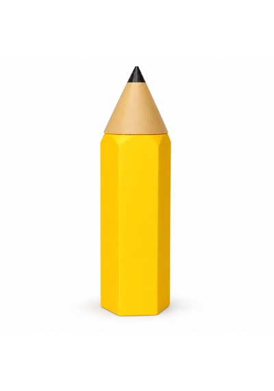 Dev Kalem Şeklinde Kapaklı Kalem Kutusu Ve Masa Düzenleyici 22 X 6,5 Cm 3d Baskı Sarı