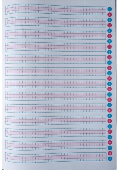 Güzel Yazı Defteri A4 Boy 19 x 27 CM Kılavuz Dik Çizgili 24 Yaprak 3 Adet