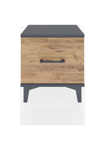 Arges Komodin Tek Çekmeceli 44x30x48 Antrasit-çam Antrasit
