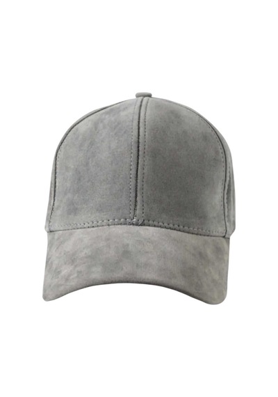 Uniquetrenders Unisex Vegan Süet Şapka Gri