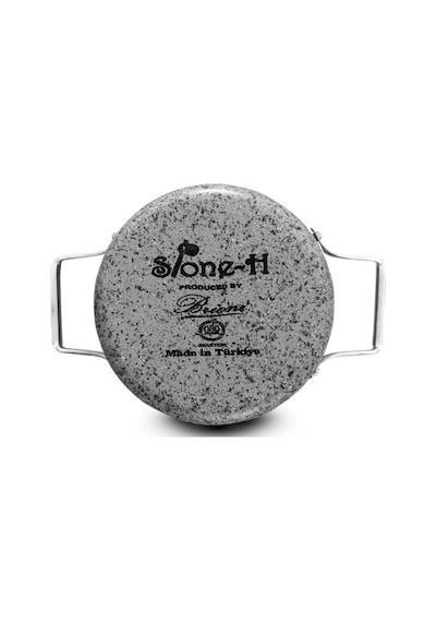 Brioni Stone-age 20 Cm Çizilmez Yanmaz Yapışmaz Indüksiyonlu Derin Tencere Gri