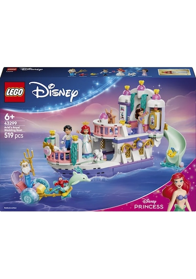 LEGO® ǀ Disney Princess Ariel’in Kraliyet Düğün Gemisi 43299 - 6 Yaş ve Üzeri Çocuklar İçin Yaratıcı Oyuncak Yapım Seti (519 Parça)