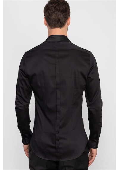 Tudors Süper Slim Fit Extra Dar Kesim Likralı Erkek Gömlek-19063 Siyah Tudors Süper Slim Fit Extra Dar Kesim Likralı Erkek Gömlek-19063 Siyah