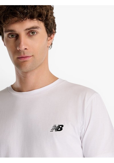 New Balance Mnt1537 Erkek Beyaz T-shirt - Mnt1537