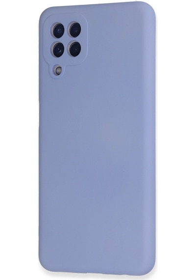 Samsung Uyumlu Galaxy A22 Kılıf Nano İçi Kadife Silikon Lila/