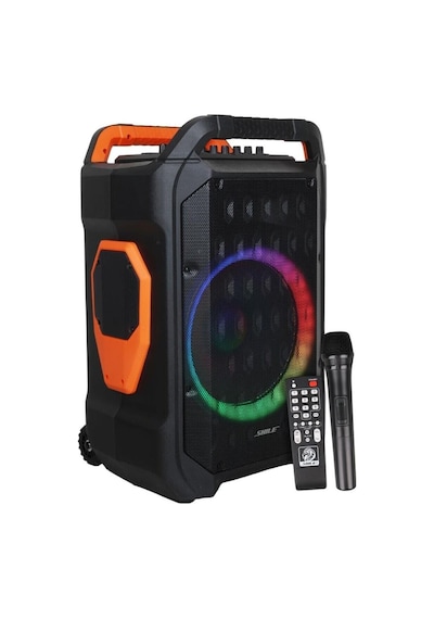 Sl-10 120 Watt Taşınabilir Seyyar Amfi Hoparlör Kablosuz 1 El + 1 Yaka Mikrofonlu Kumandalı Us-125293
