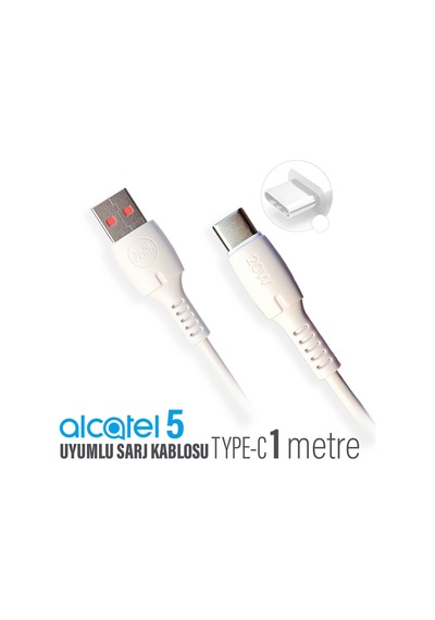 Alcatel 5 Şarj Kablosu 1 Metre Type-c