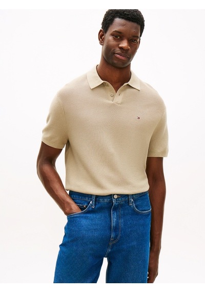 Tommy Hilfiger Cool Touch Structure Ss Polo Erkek Yeşil Sweatshirt - Mw0mw42795