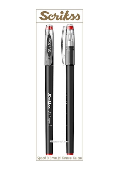 Scrikss Speed 0.5 Mm Kırmızı Tükenmez Jel Kalem