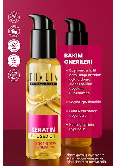 Thalıa Saç Bakım Yağı Keratın 100 Ml