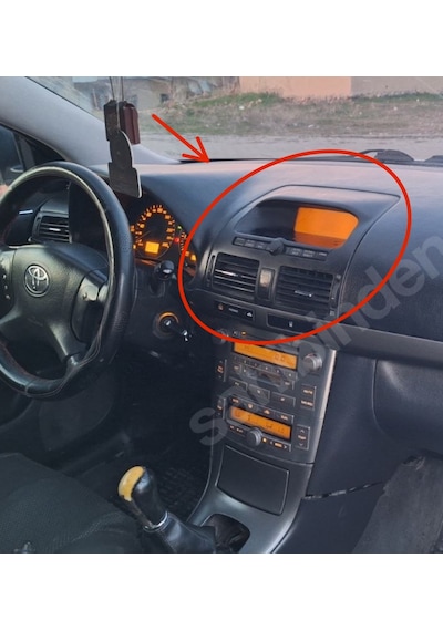 Toyota Avensis T25 Orta Konsol Havalandırma Çerçevesi Kalorifer Hava Kanalı Çerçevesi Siyah