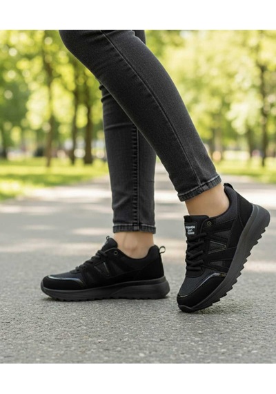 Mcdark Kadın Siyah Sararmaz Taban Sneaker Ayakkabı