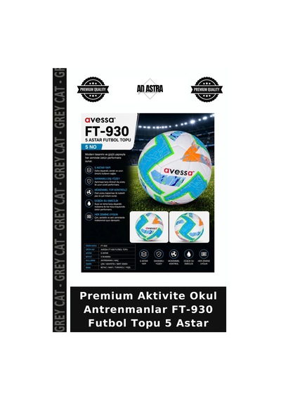 Premium Aktivite Okul Antrenmanlar Ft-930 Futbol Topu 5 Astar Çok Renkli