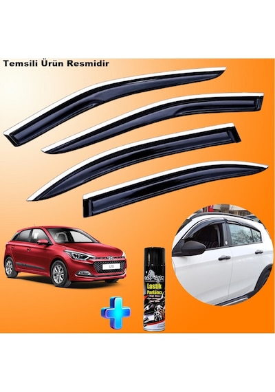 Hyundai İ20 Mügen Cam Rüzgarlığı Abs Nikelaj Krom Cam Rüzgarlığı 2015-2020 + Ebrayn Lastik Parlatıcı