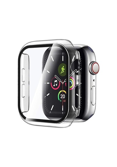 Apple Uyumlu Watch  7 41 Mm   Kasa Ve Ekran Koruyucu 360 Tam Koruma Kılıf Şeffaf