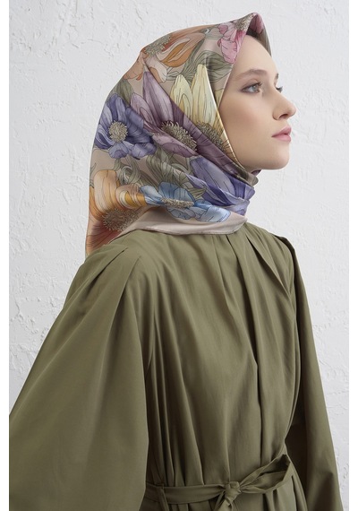 Armine Sura İpek Eşarp -2025/2026 -9403 Vizon
