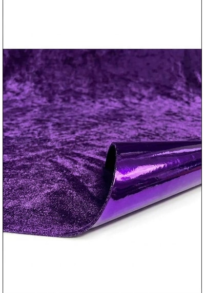 Alkantara Arkası Yapışkanlı Kumaş 48 X 100 Cm Lüks Süet Kaplama, Su İtici, Dayanıklı Alkantara Mor
