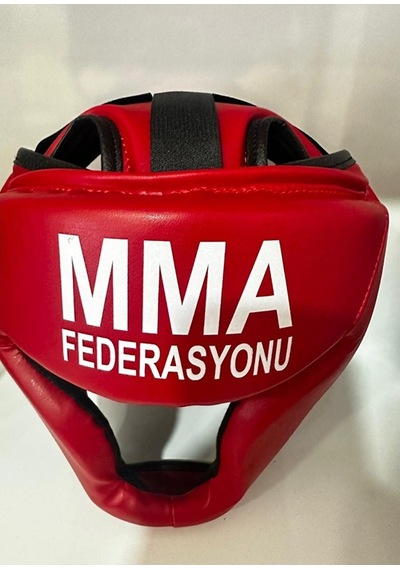 Mma Yanaklı Kask Kırmızı - Mavi