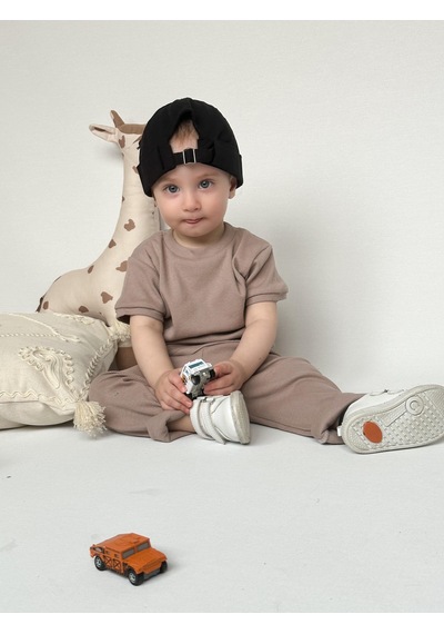MiaBaby Kısa Kol Taytlı Takım Mia2xtytv Vizon