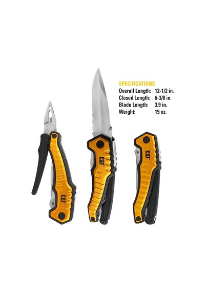 Lexroo Da980045 9 In 1 Çok Fonksiyonlu Katlanabilir 27cm Paslanmaz Çelik Sarı Kamp Çakısı Bıçağı +