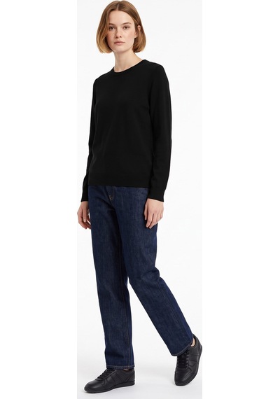 Limon Siyah Kadın Bisiklet Yaka Slim Fit Kazak Ml5wl-kzk-9002