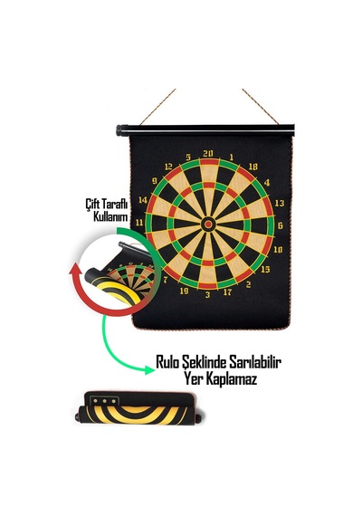 6 Oklu Mıknatıslı Dart Seti Çift Yönlü Manyetik Duvara Zarar Vermeyen Dart Oyunu