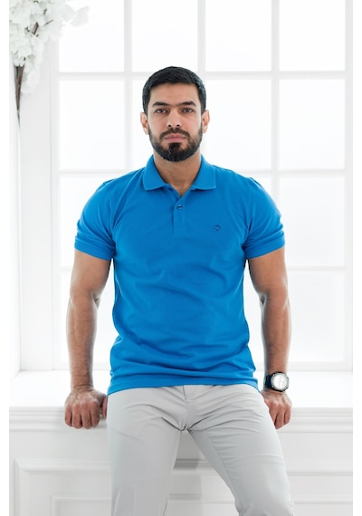 Paul Martin Polo Yaka Regular Fit T-Shirt Sax Mavısı