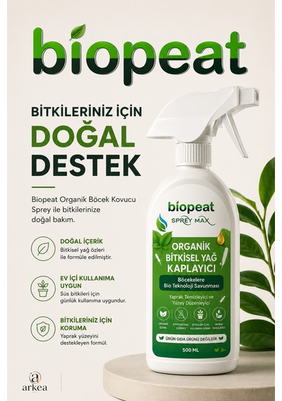 Organik Bitki Spreyi 500 Ml Bitkisel Yağ Bazlı Yaprak Temizleyici Ve Bitki Bakım Spreyi 1000