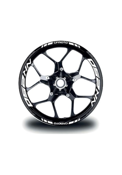 One Vıp Sale Cfmoto Nk250 Jant Sticker İç & Dış Takım Modeli Gri - Beyaz Çok Renkli