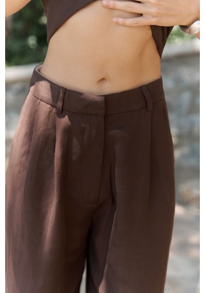 Mai Collection Mai Studios Co. Prasetsah Bağlamalı Kahve Crop Pantolon Takım Kahve Mai Collection Mai Studios Co. Prasetsah Bağlamalı Kahve Crop Pantolon Takım Kahve