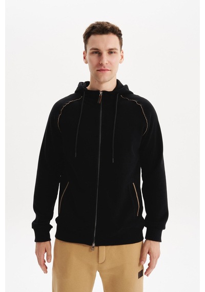 AR-MA Arma Erkek Örme Fleto Cepli Kapüşonlu Selanik Sweatshirt Regular Fit, Pamuk Polyester K30324698402 Siyah AR-MA Arma Erkek Örme Fleto Cepli Kapüşonlu Selanik Sweatshirt Regular Fit, Pamuk Polyester K30324698402 Siyah