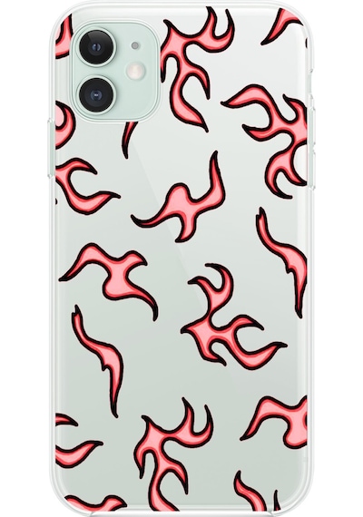Apple Uyumlu iPhone 11 Şeffaf Kılıf Şeffaf Wallpaper 4 Tasarımlı
