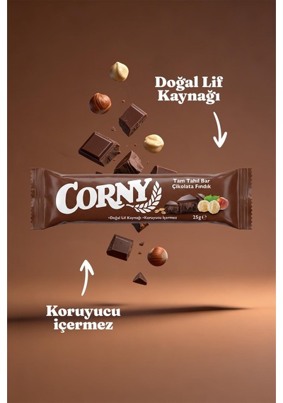 Corny Çikolata Fındık Tam Tahıl Bar X 12 Adet