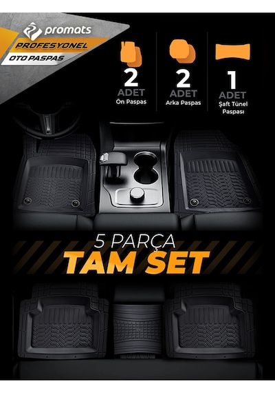 Renault Megane 3 2009 Model ve Sonrası Uyumlu Oto Paspas 3D Profesyonel Gri