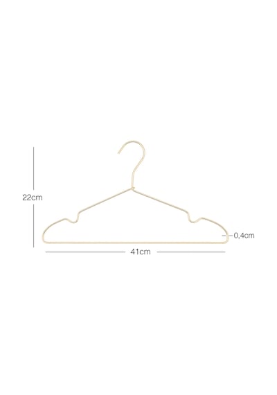 Ocean Home Textile 6'lı Altın Renk Metal Giysi Askısı  22 x 41 x 0.4 cm